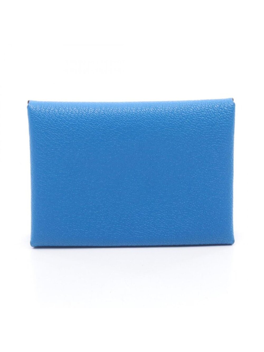 Hermes Coin Purse Calvi Duo Blue Hydra Leather